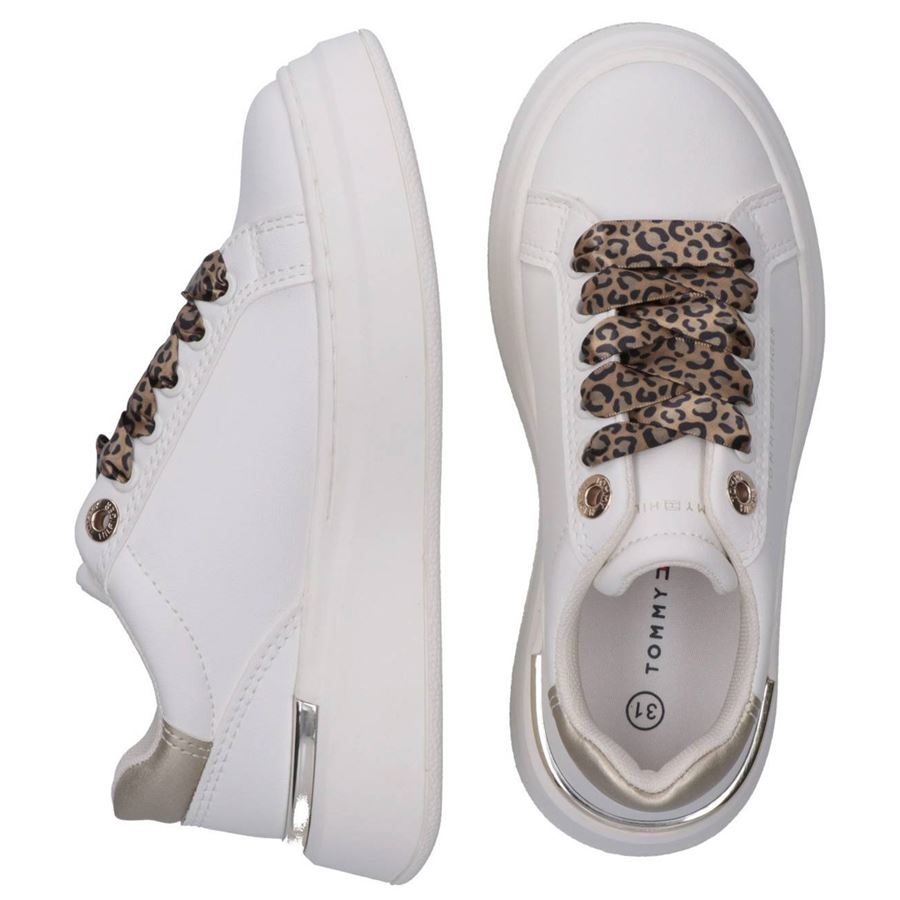 Sneakers lacci con stampa animalier e fondo platform Tommy Hilfiger | T3A9342551355X024